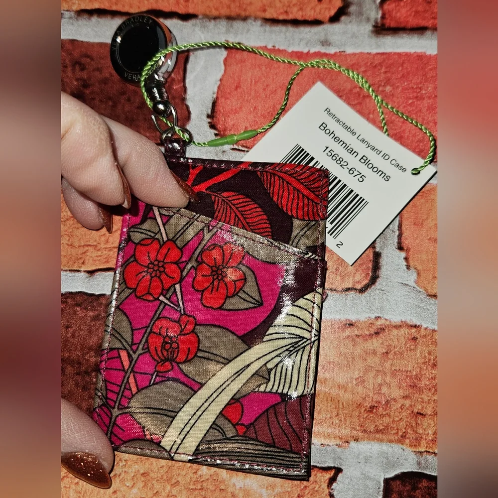 #627 Vera Bradley Retractable Lanyard ID Badges ,varies